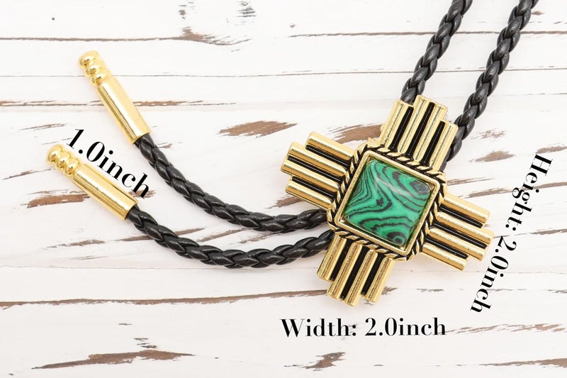 Wentur Stone Bolo Ties for Men Western - Vintage Cowboy Bolo Tie for Women Western Costume Accessories - Image 3